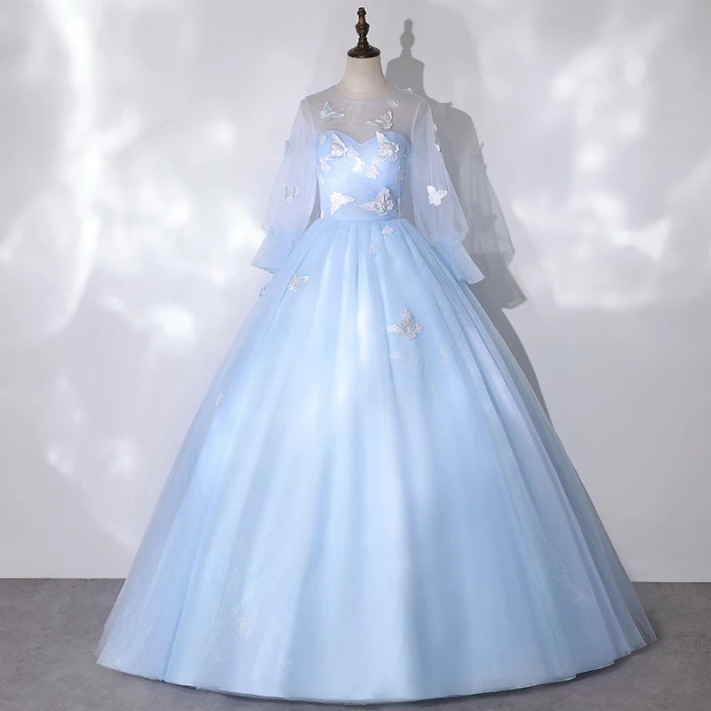 sachin and babi light blue dress Miss Circle Women Umay White Drop Waist Satin Corset Bridal Gown main image 0