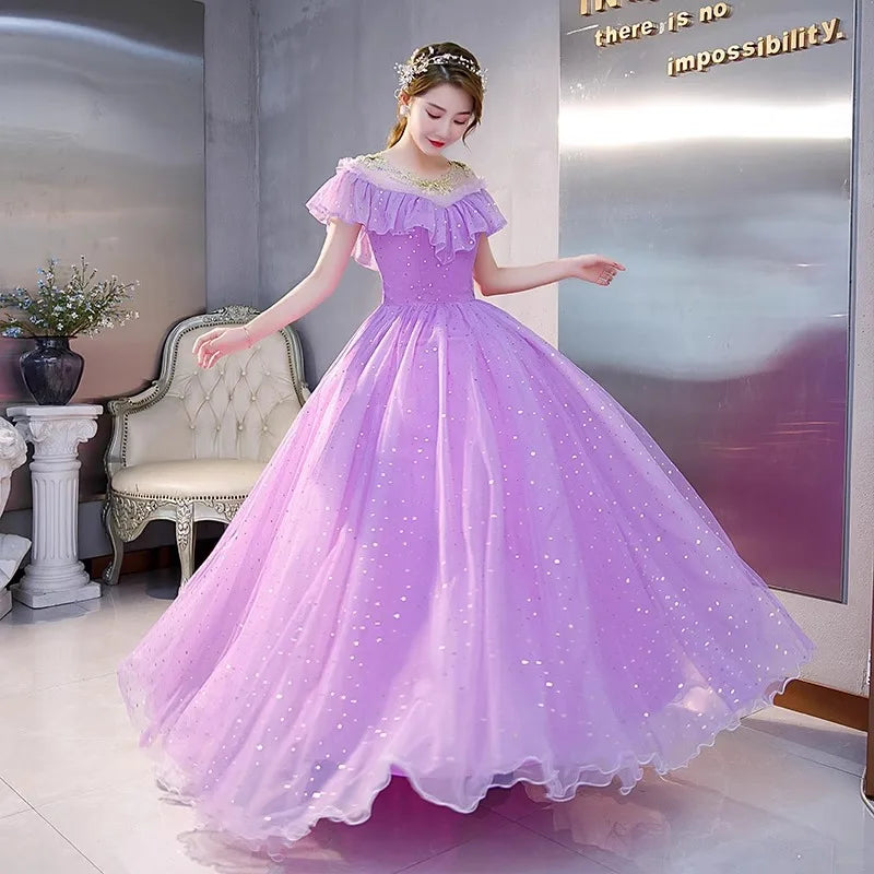 Elegant Lavender Sparkle Tulle Princess Ball Gown on Luulla