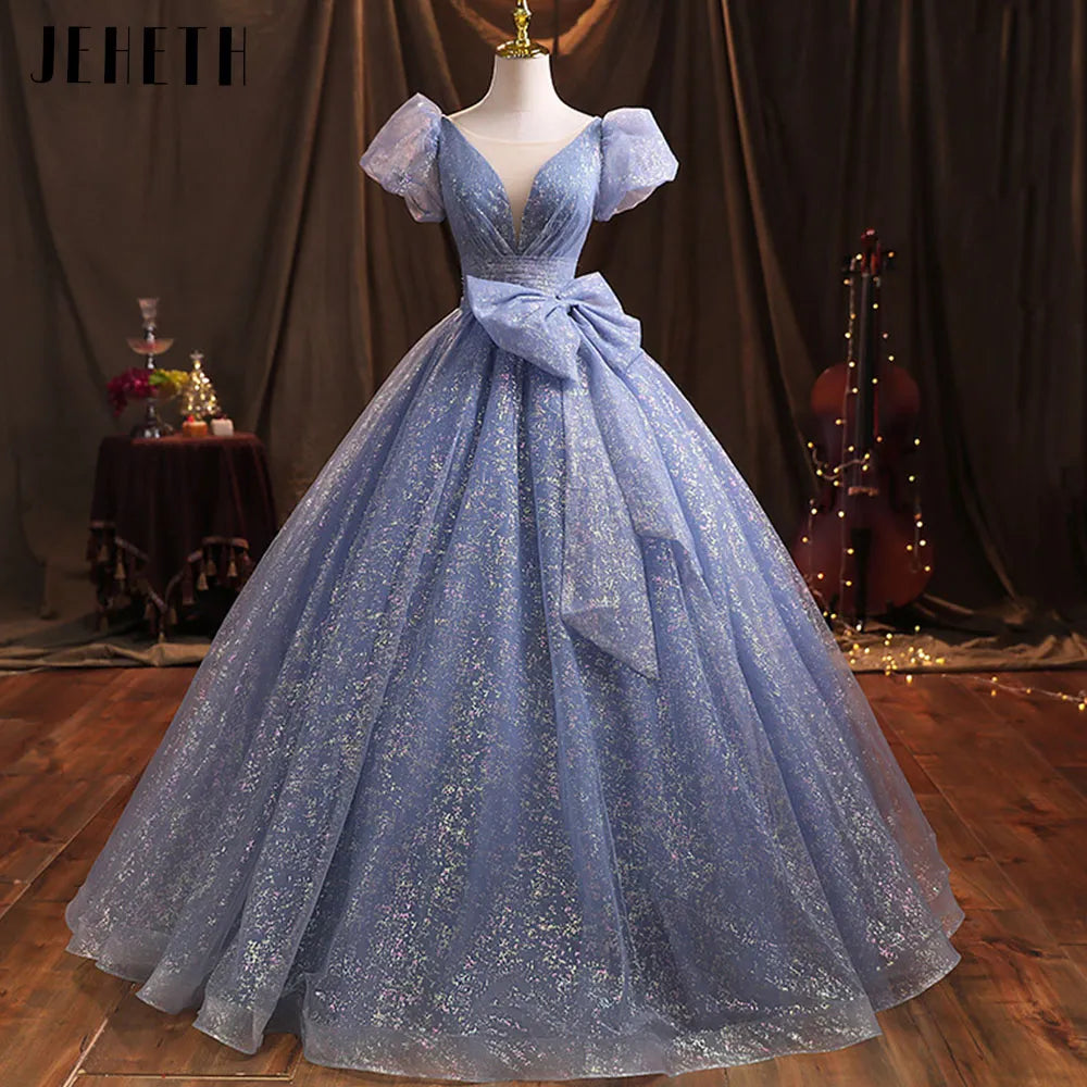 silver blue dress elegant Elegant Alisha Gown in Light Blue – Shop Stunning Formal Dresses Online main image 0