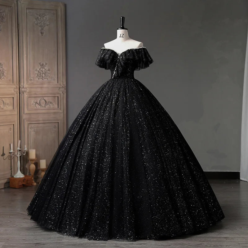 Black ballroom gown clearance