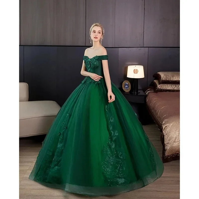 Green ball gown dress new arrivals