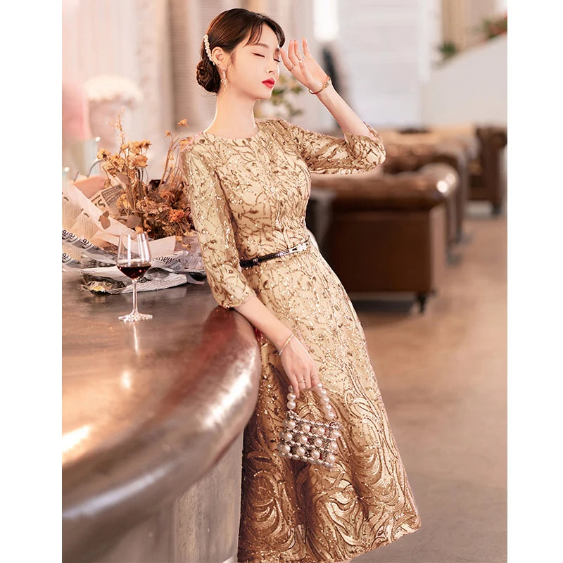 gold lace dress female 50s Gold and Lace Dress, Vintage Dress, Party Dress,
