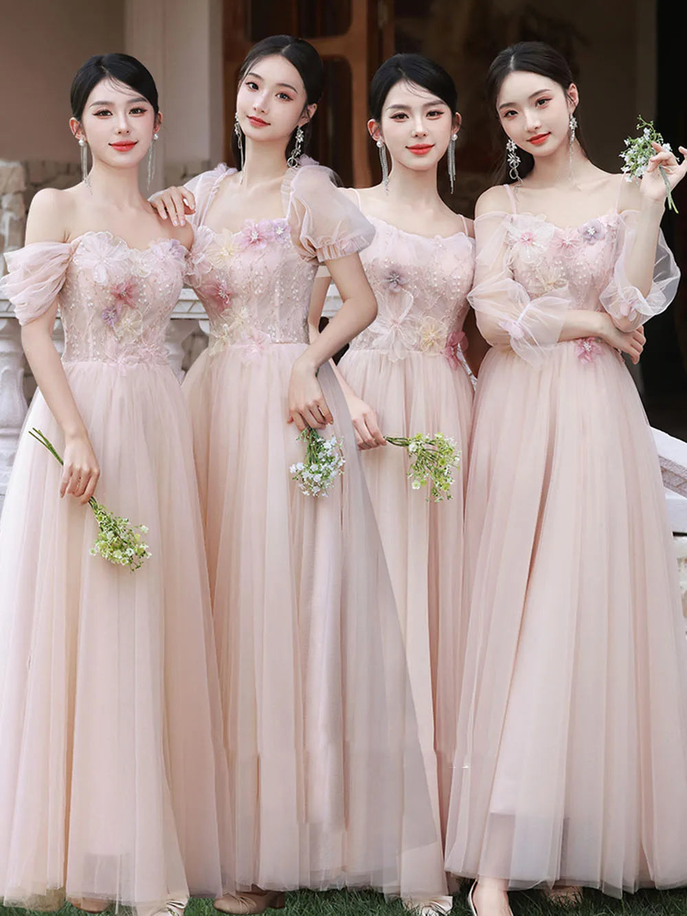 bridesmaid dress embellishments MACloth Spaghetti Straps V Neck Sequin Formal Dress Rose Gold Bridesmaid Dress Rose Gold / Above Knee / US12 main image 1