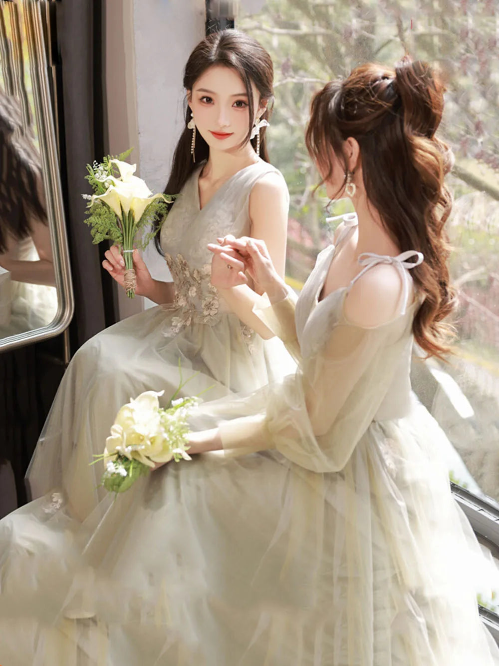 chiffon and tulle bridesmaid dresses Serenity Tulle Dress