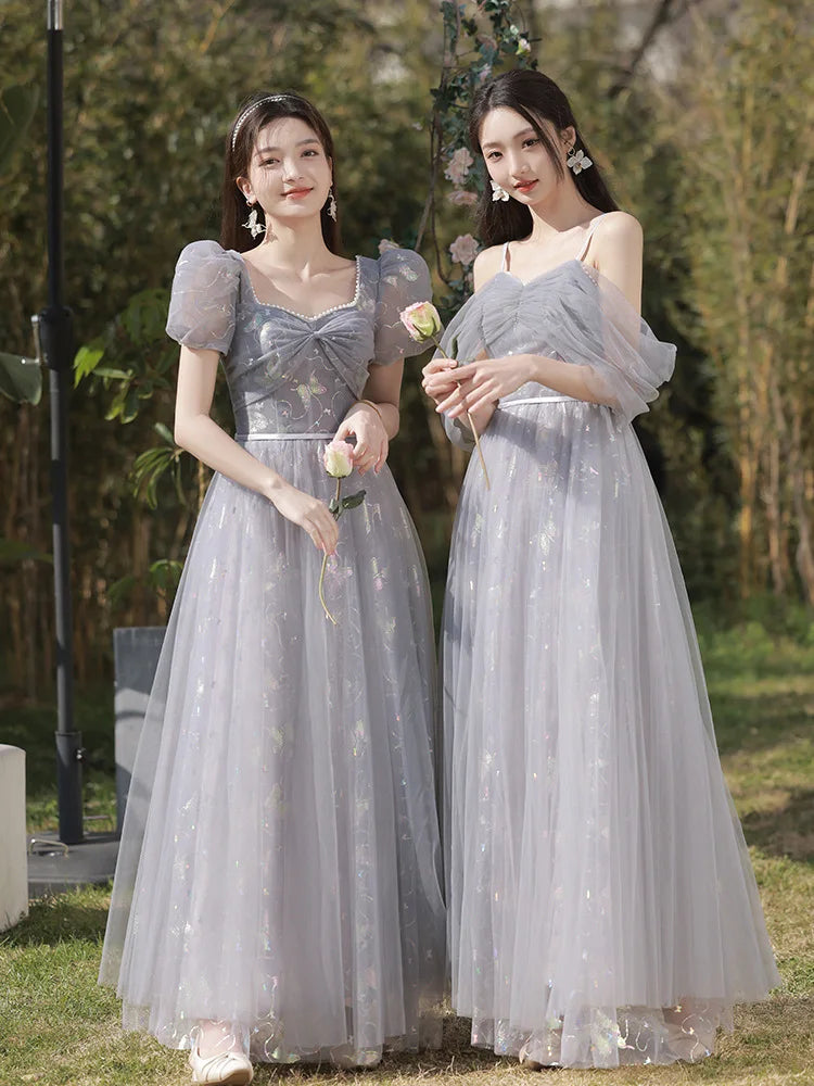 Silver puffy dress cheap