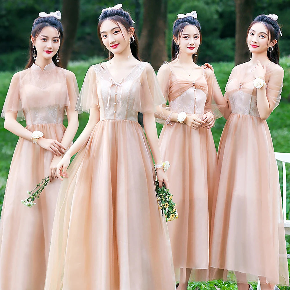 Peach gown with sleeves outlet