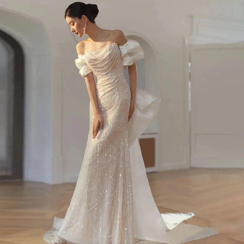 white christmas dresses Wave Pearl Dress