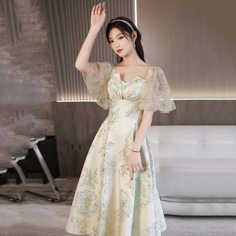 Chiffon midi dress with sleeves online