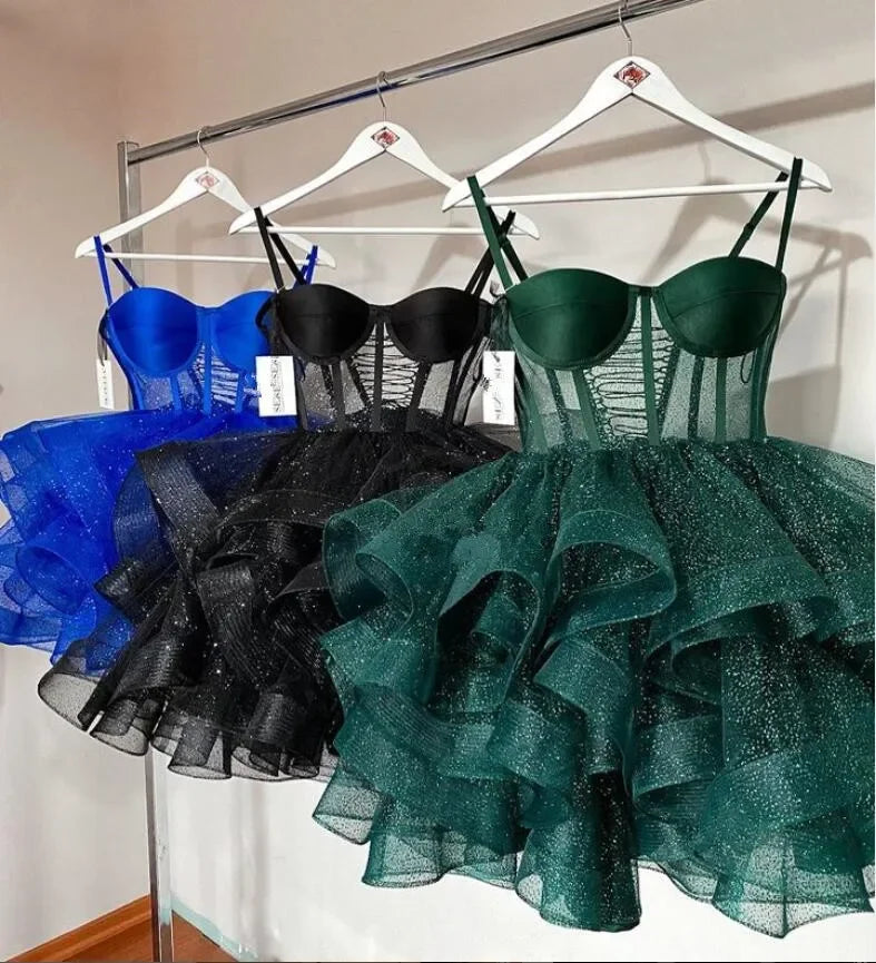 Elegant Tulle Cocktail Dress With Corset Bodice on Luulla