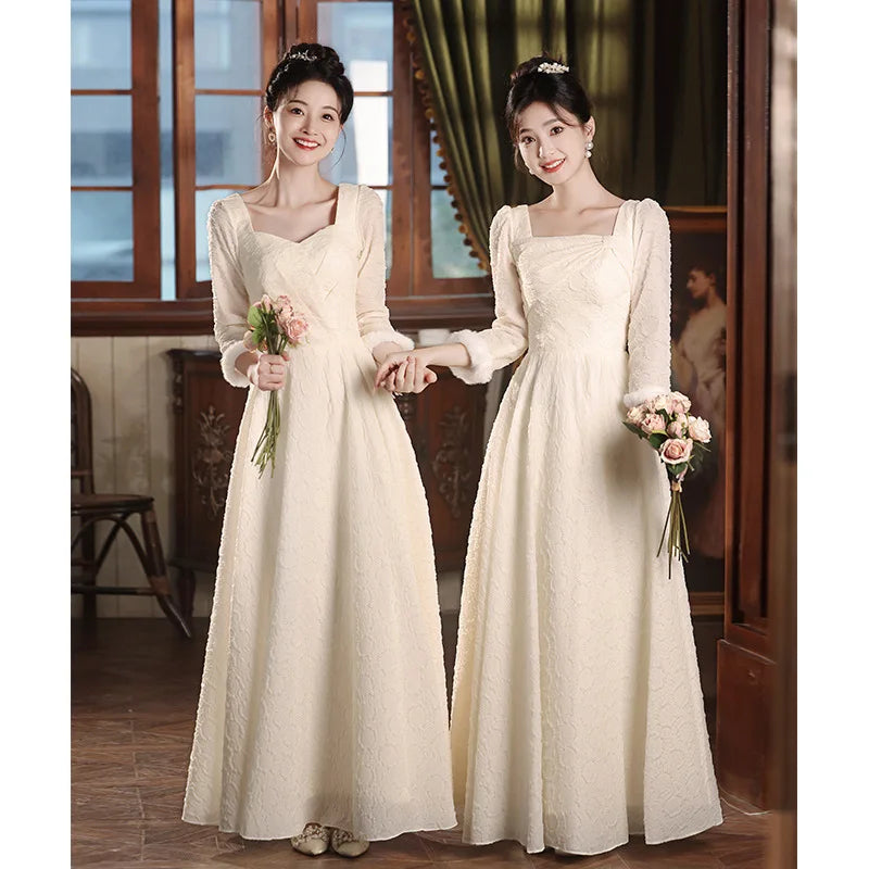 Ivory lace bridesmaid dresses clearance