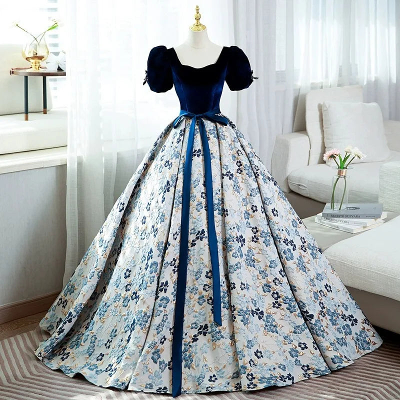 Vintage Elegant Floral Dresses Elegant Vintage Floral Ball Gown Dress