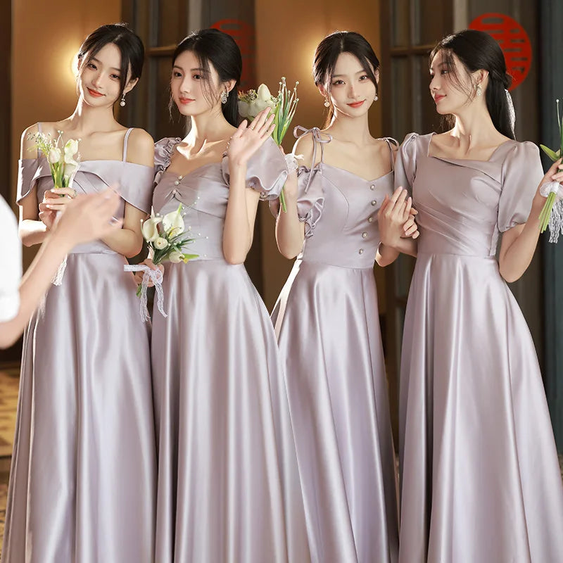 terracotta plus size bridesmaid dresses Six Stories Women's Racer Neck Satin Bridesmaid Dress
