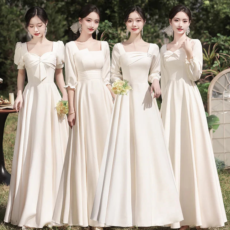 Elegant Bridesmaid Dresses With Puffy Sleeves Design on Luulla