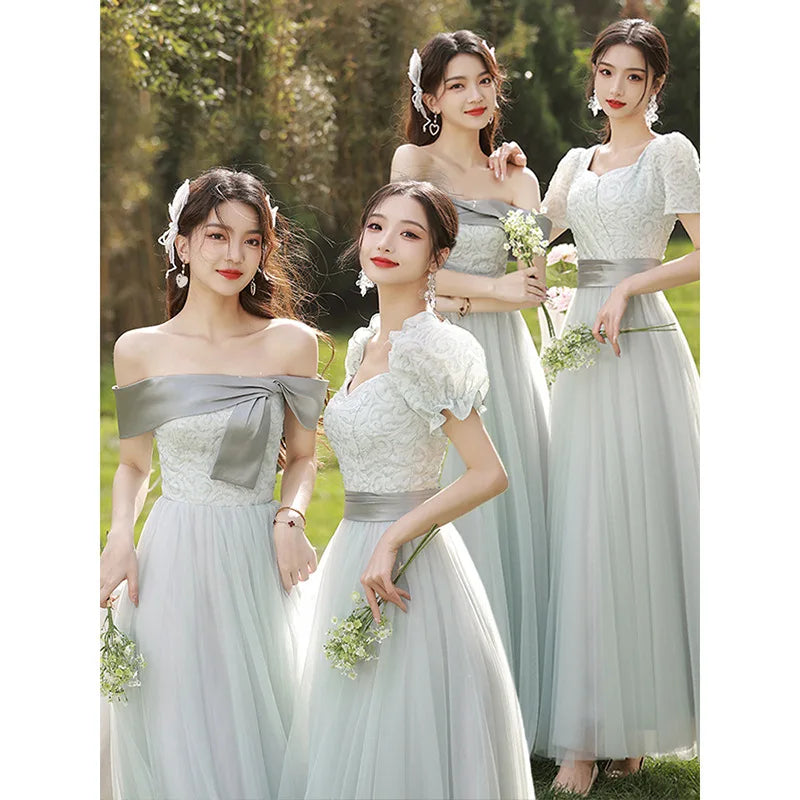 Elegant Sage Green Lace Bridesmaid Dresses on Luulla