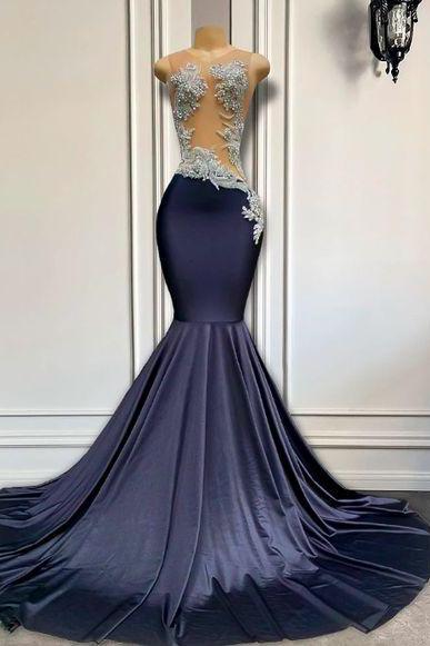 Black Beading Prom Dresses 2025 Mermaid Lace Sequin Applique Elegant Evening Dresses For Women 2024 Dubai Fashion Birthday Party Dresses Vestidos