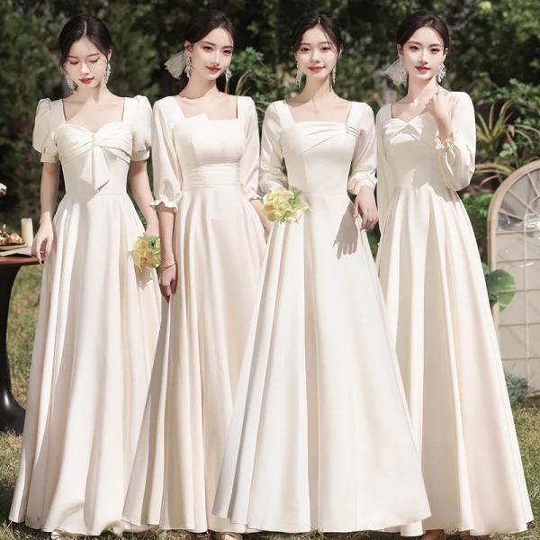 Elegant Bridesmaid Dresses With Puffy Sleeves Design on Luulla