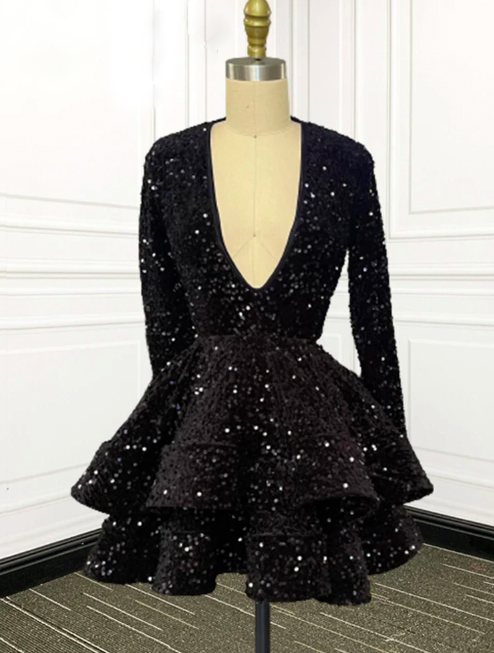 navy a line dress Zapaka Women Choir with Pockets Chiffon A-Line V-Neck Long Color:Brown Polka Dots color:multicolor Versace Medusa Jersey Cocktail