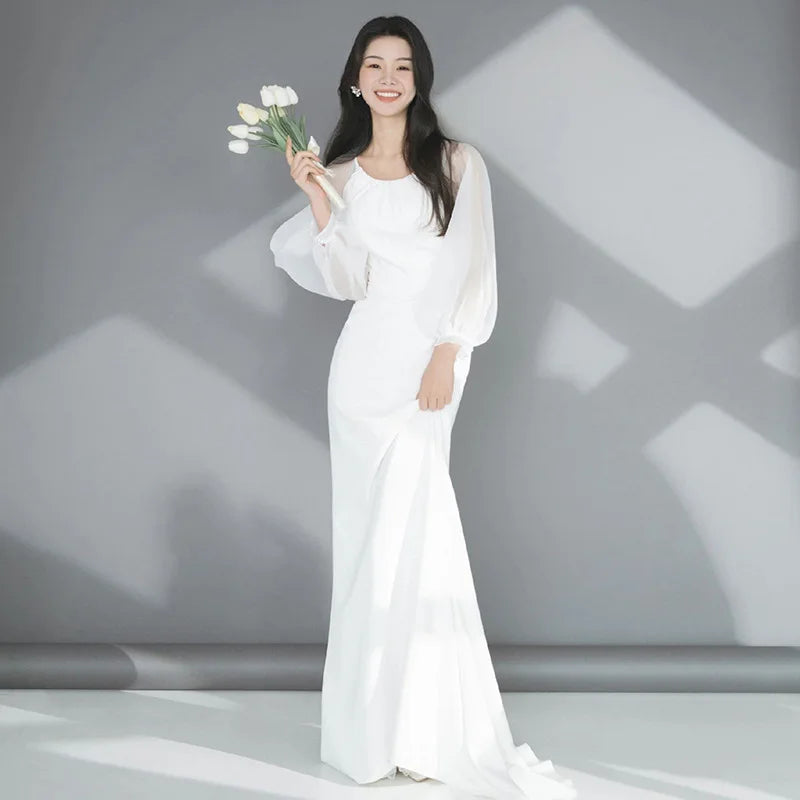 Lexie Long Sleeve Dress - White main image 1