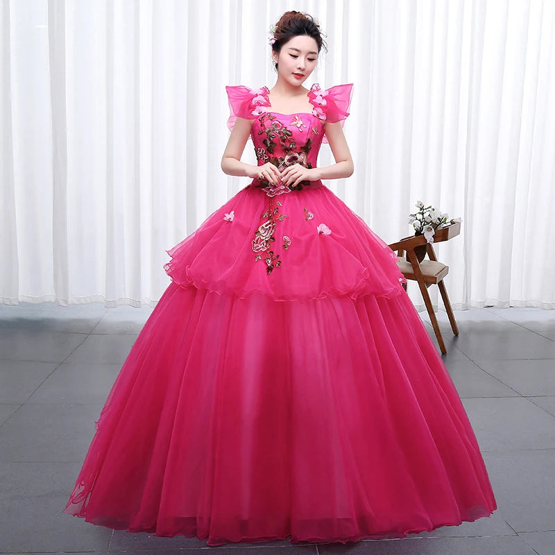 Pink and Lavender Tulle Ball Gowns