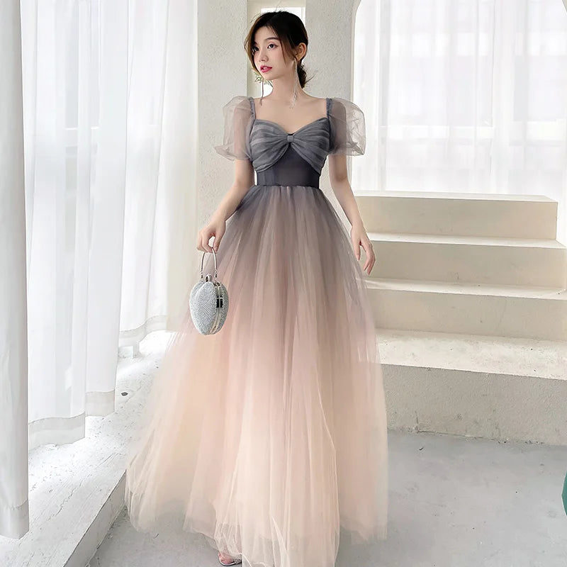 Elegant Gradient Tulle Evening Dress For Women on Luulla