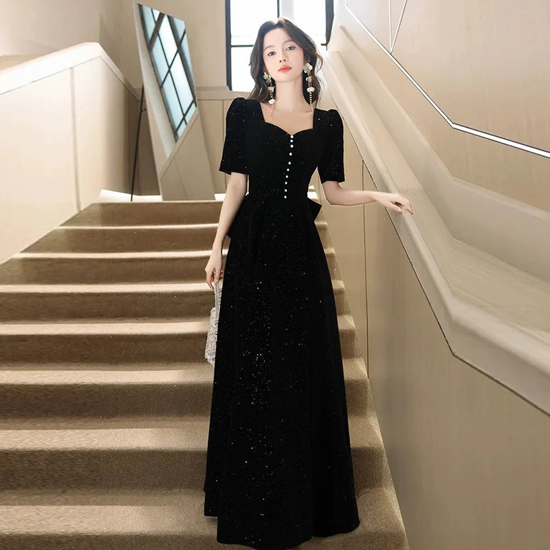 Black Swan Embellished Evening Gown!