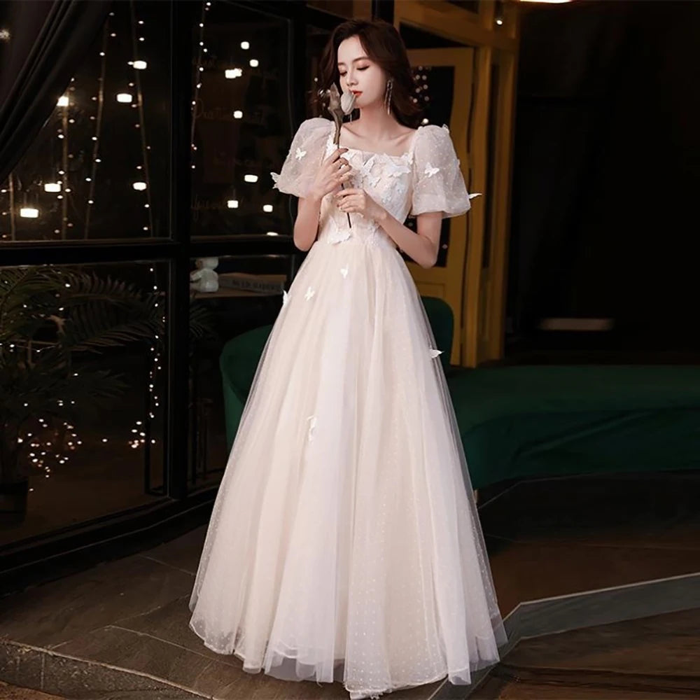 White Evening Gown Elegant Dress Wedding Dresses Y5573 main image 1